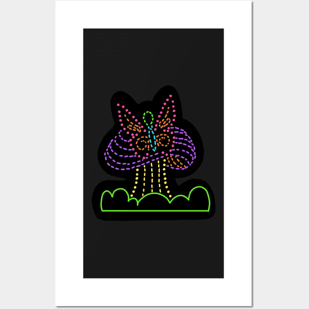 Wonderland Mushroom Electrical Parade Float Wall Art by lyndsiemark